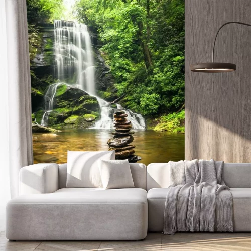 Sticker Waterval en kiezels