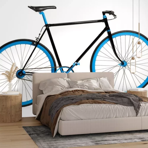 Sticker Fiets geïsoleerd op witte achtergrond