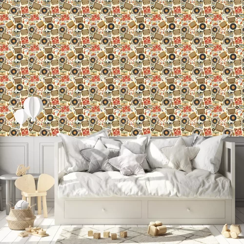 Behang Muziek retro naadloze patroon