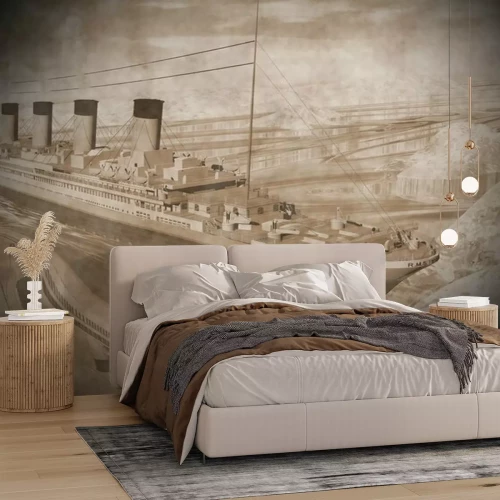 Fotobehang Titanic schip - 3D render