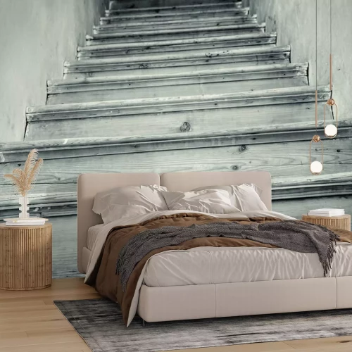 Fotobehang Oude trap naar de zolder