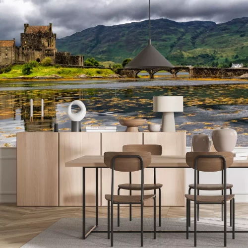 Fotobehang Panoramisch van Eilean Donan Castle, Highlands, Schotland