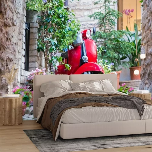 Fotobehang Vespa rossa