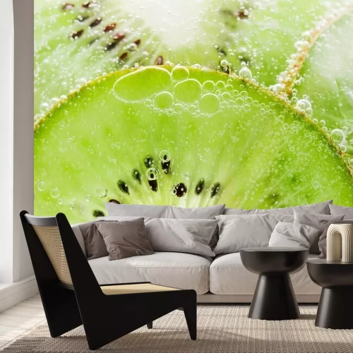 Fotobehang Kiwi op macroschaal