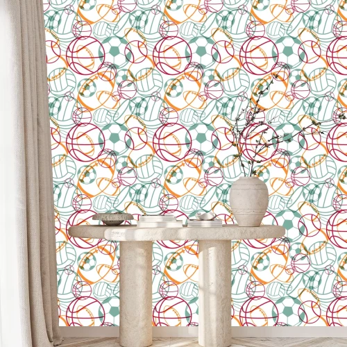 Behang Sport naadloos patroon. Vector illustratie.