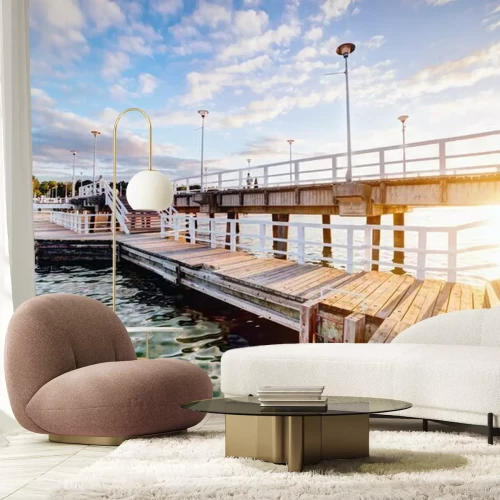 Fotobehang De pier in de zon