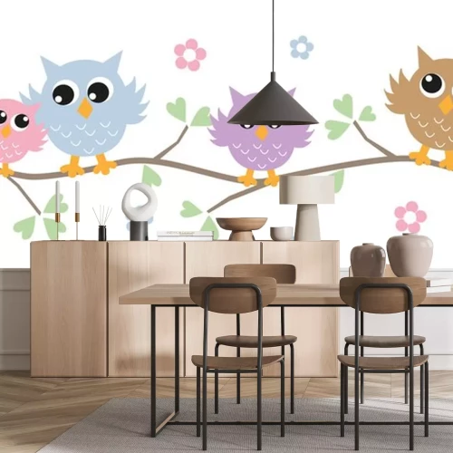 Sticker Uilenboom op een tak