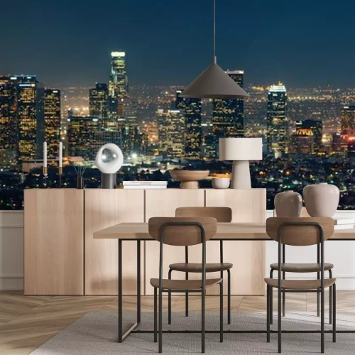 Fotobehang Nachtpanorama van New York City