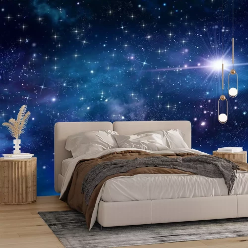 Fotobehang Galaxy met een heldere ster