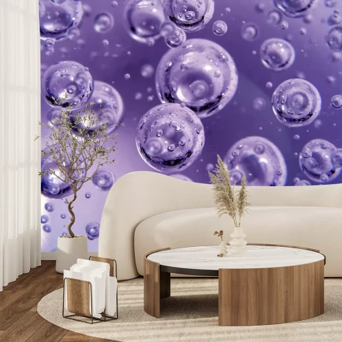 Sticker lila bubbels.