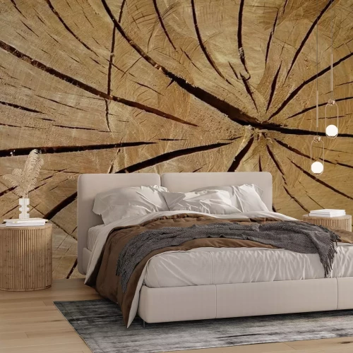 Fotobehang Boomstam op macroschaal