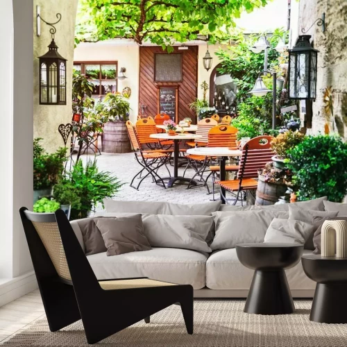 Fotobehang Zomer cafe terras