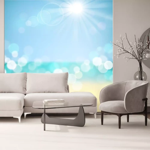 Sticker Zomervakantie tropische strand achtergrond