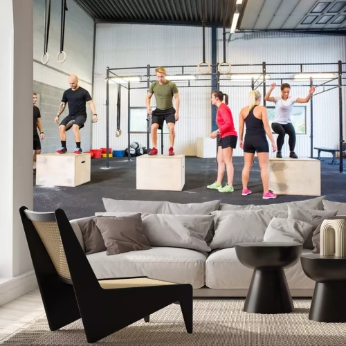 Sticker Atleten Oefenen Box Jumps