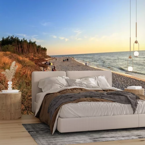 Fotobehang Strand duinen en de Oostzee