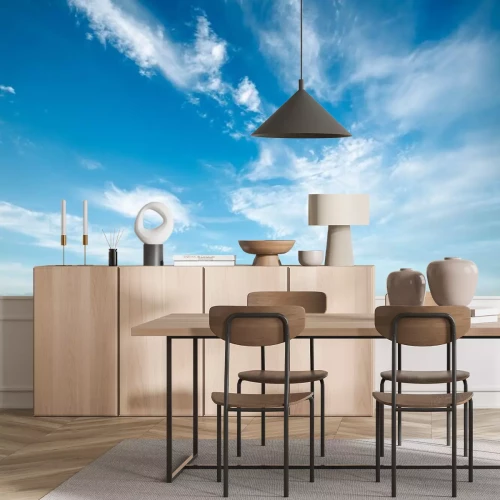 Fotobehang Lucht met witte wolken