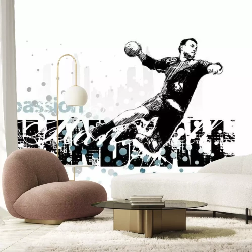 Fotobehang Handbal speler