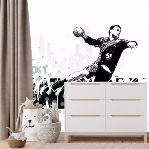 Fotobehang Handbal speler