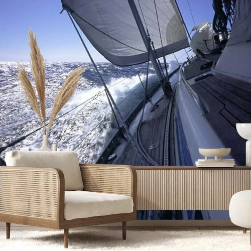 Fotobehang Jacht op waterwedstrijd