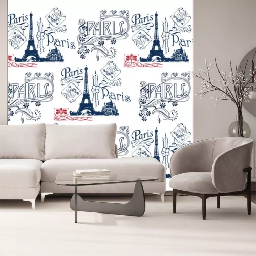 Sticker Papier peint au motief de Paris