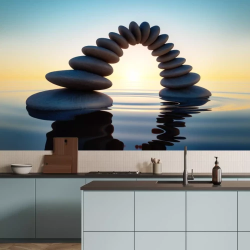 Sticker Stenen in de zee