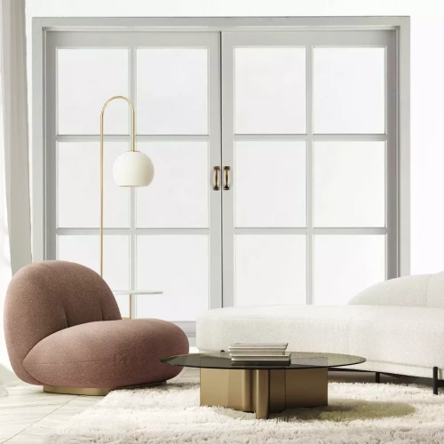 Fotobehang Venster op wit wordt geïsoleerd