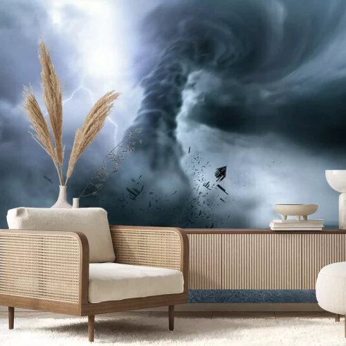 Fotobehang Tornado met wolken