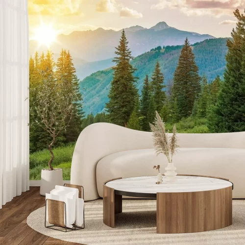 Fotobehang Weg in de bergen