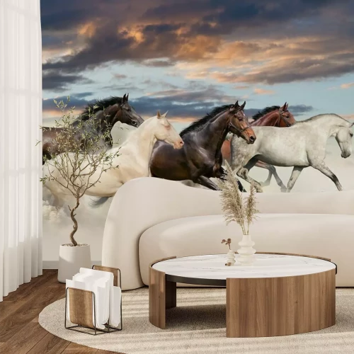 Fotobehang Paarden galopperen majestueus