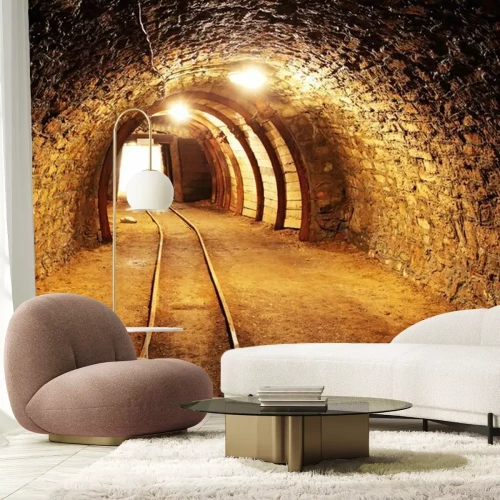 Fotobehang Tunnel in de mijn