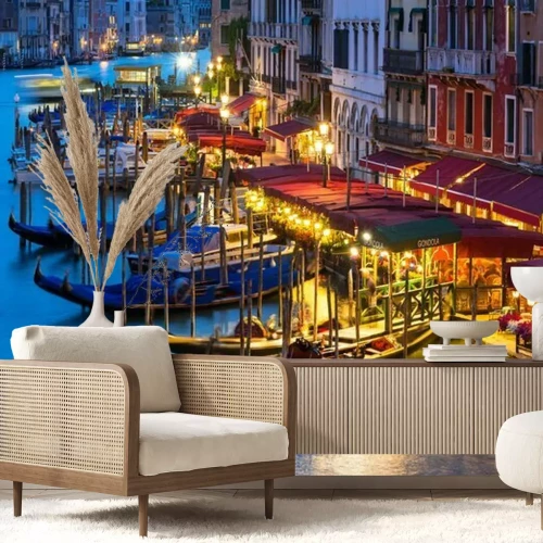 Fotobehang Venetiaans ontwerp bij nacht