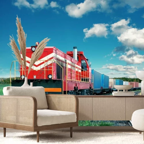 Fotobehang Goederentrein