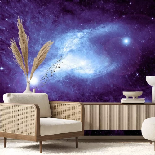 Fotobehang Galaxy op een donkere achtergrond