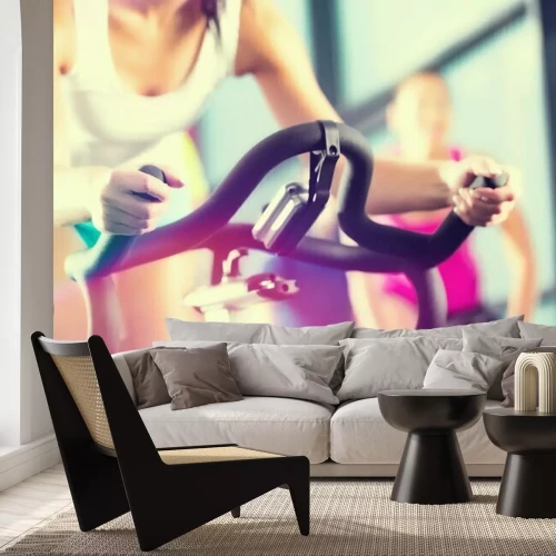 Fotobehang Vrouwen aan het spinnen