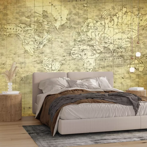 Fotobehang Imitatie van een oude vintage kaart