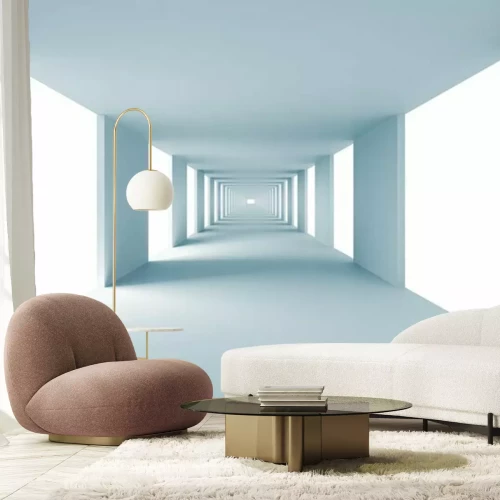 Fotobehang Futuristische 3D-tunnel