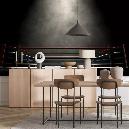 Fotobehang Verlichte boksring