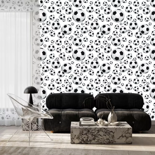 Behang Vliegende 3D-ballen