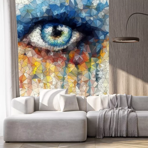 Sticker Oog gerangschikt in de vorm van een mozaïek