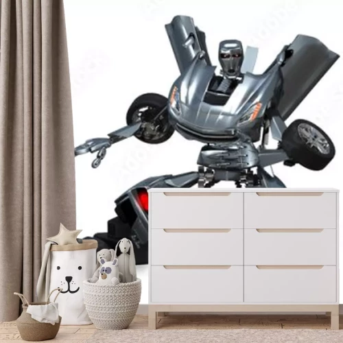Sticker Een robot die de vorm van een auto kan aannemen