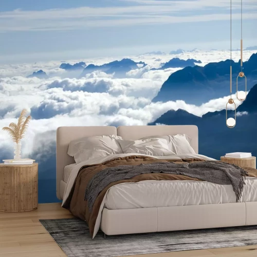 Fotobehang Bergen in de wolken