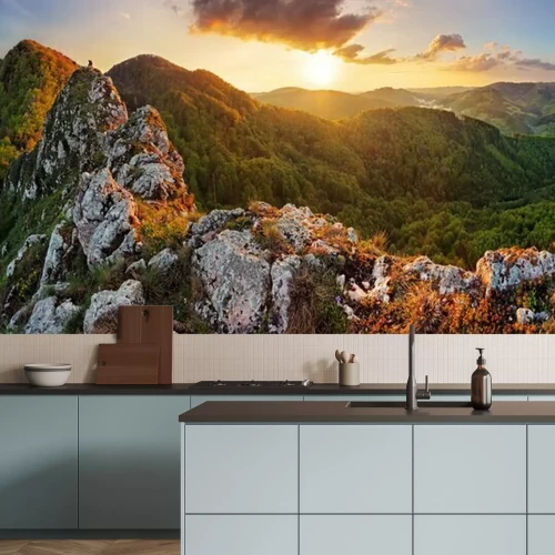 Fotobehang Panorama van de Slowaakse bergen