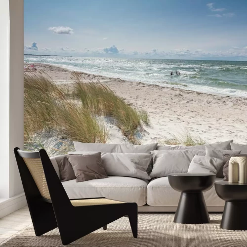 Fotobehang Zandduinen en de zee