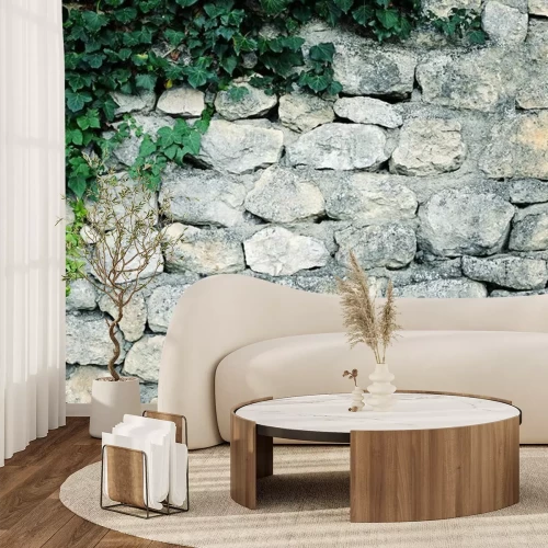 Fotobehang Met klimop bedekte muur