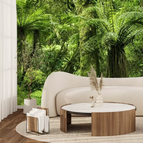 Fotobehang Dichte groene jungle tropisch bos