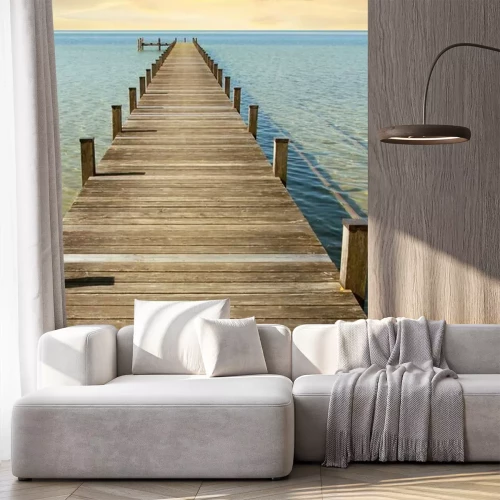 Fotobehang Pier over de zee in de tropen