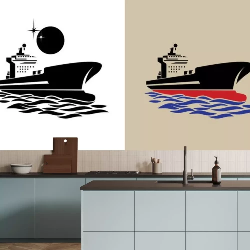 Sticker transportschip symbool