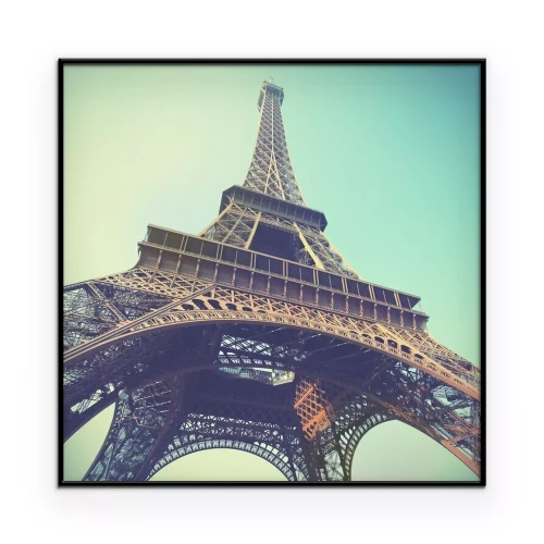 Poster Zicht op de Eiffeltoren tegen de hemel