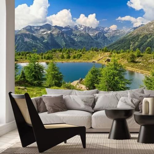 Fotobehang Berglandschap in de zomer