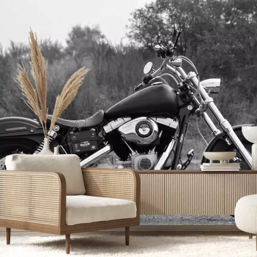 Fotobehang Klassieke vintage choppermotorfiets